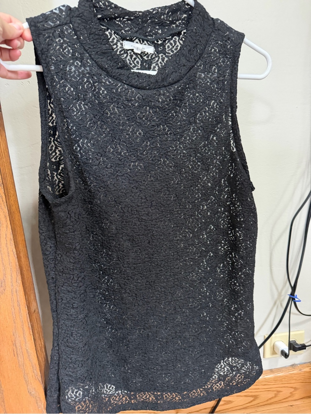 Maurices Black Lace Tank Top